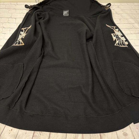 Vintage Avirex Y2K Gold Samurai Dragon Hoodie Sweatshirt Size XXL 2XL D050 -29 - Picture 8 of 16